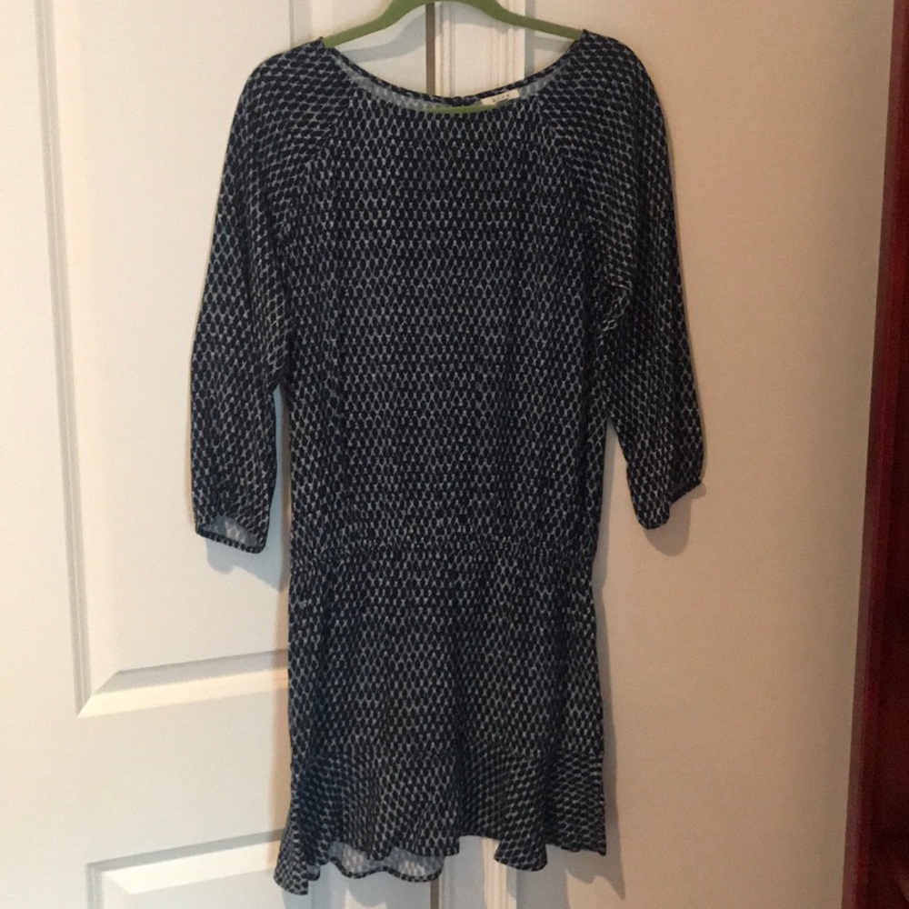 Navy and white soft joie dress